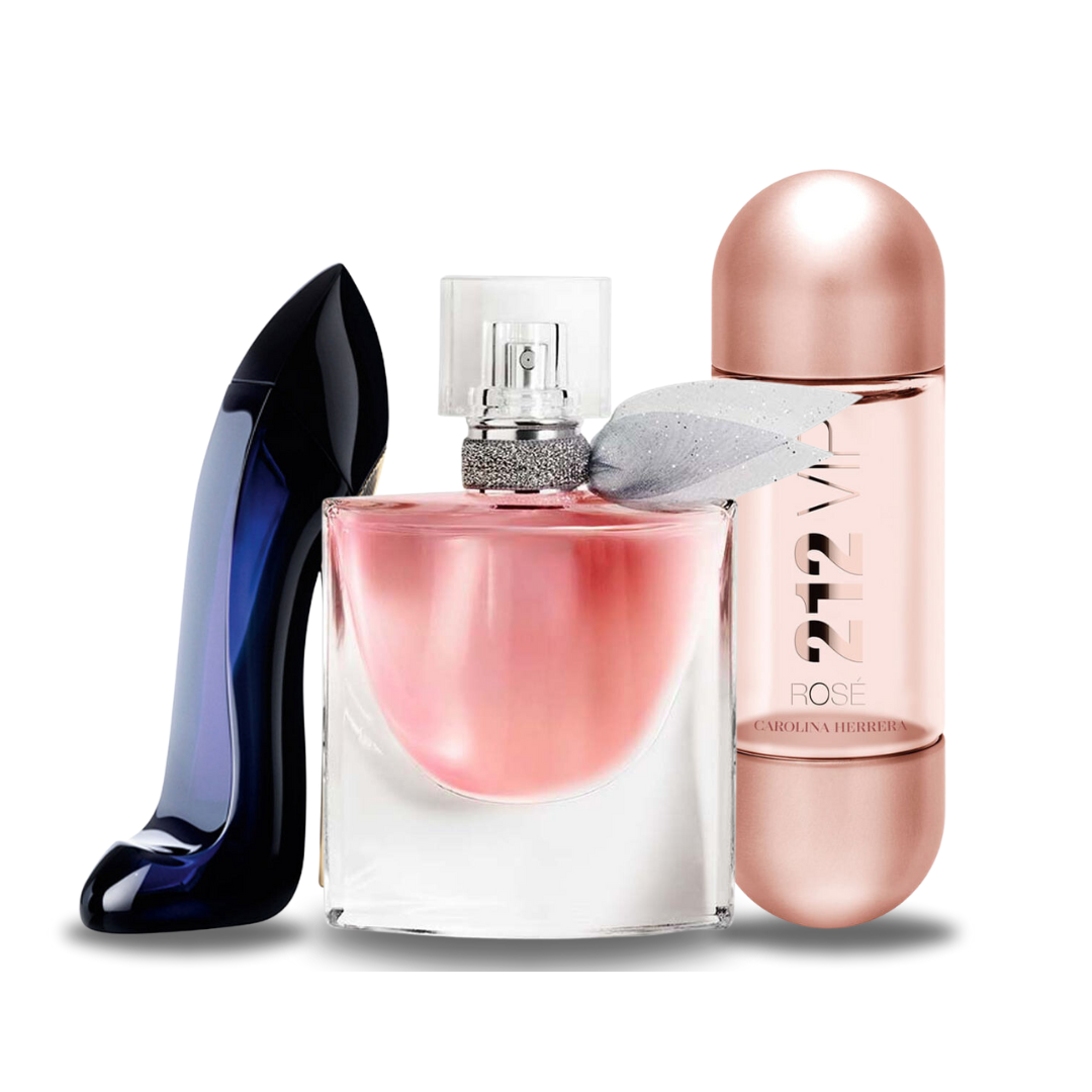 Set mit 3 Parfums Carolina Herrera GOOD GIRL, Lancôme LA VIE EST BELLE e Carolina Herrera 212 VIP ROSÉ 100ml