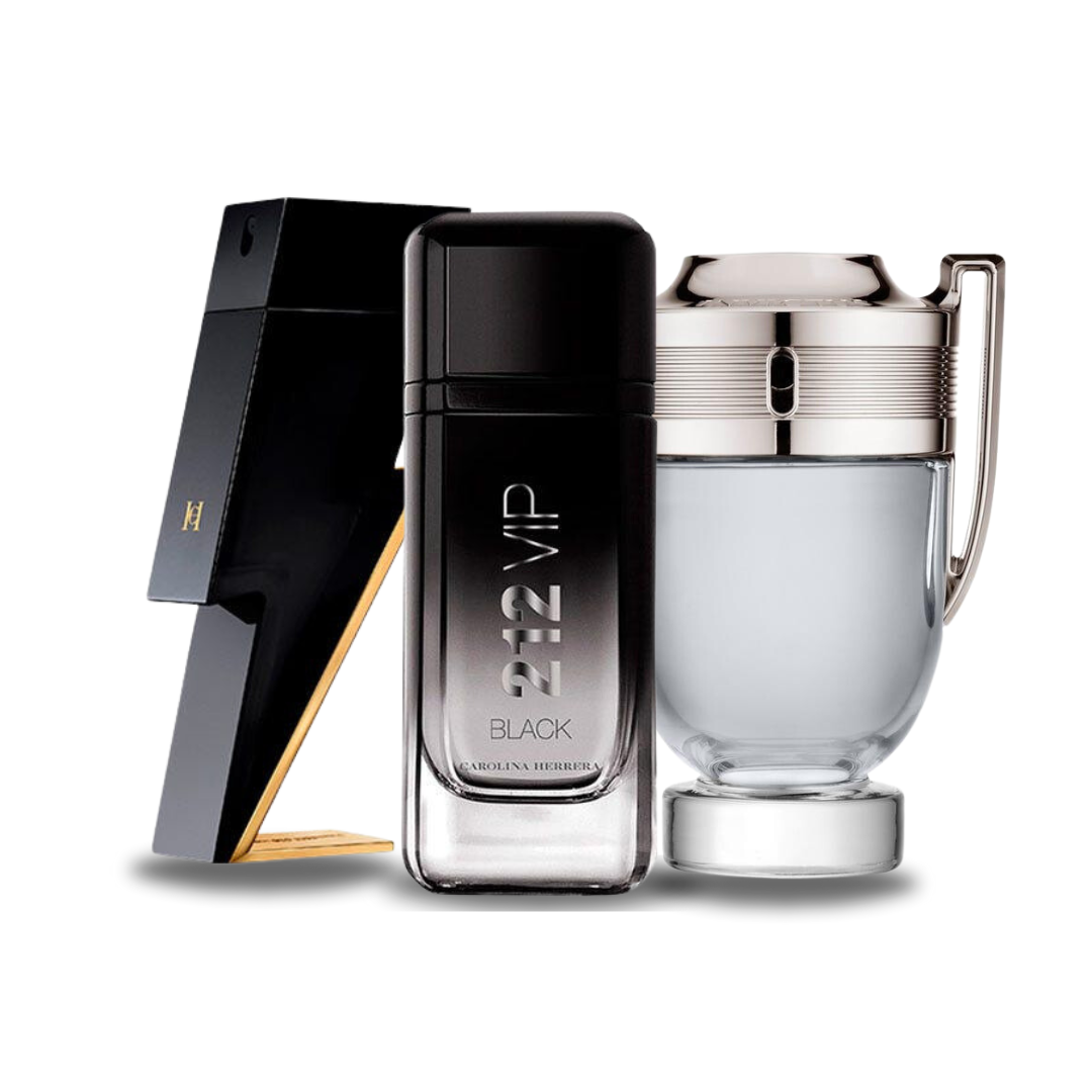 Set mit 3 Parfums BAD BOY, 212 VIP BLACK y Paco Rabanne INVICTUS (Eau de Parfum) 100ml